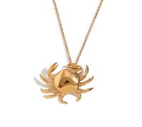 IMINI Collier avec pendentif mignon crabe pour femme griffes d'animaux marins en acier inoxydable, colliers à chaîne réglables cadeaux de bijoux minimalistes chaîne de 18 pouces, Piccolo, Acier