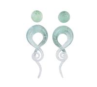 IMINI Ensemble de bijoux écarteurs en verre phosphorescent en pyrex hypoallergénique pour piercing corporel, écarteurs d'oreille de 5 à 14 mm, pour homme et femme, 1/2"(12mm), Verre, Pas de gemme