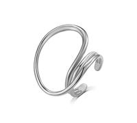 IMINI Grande bague ronde irrégulière pour femmes et filles exagérée unique superposée solide promesse de mariage bague ouverte personnalité minimaliste bijoux taille 7-10, Métal, Nouveau