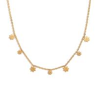 IMINI Joli collier ras du cou avec fleurs en marguerite pour femmes et filles, fleurs en acier inoxydable, colliers à chaîne réglables, bijoux minimalistes, cadeaux pour la fête des mères, Piccolo,