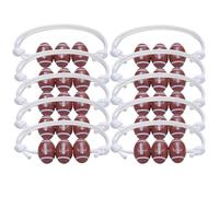 IMINI Lot de 10 bracelets de rugby en acrylique tressé pour hommes, garçons et filles, bracelet simple et classique, réglable, cadeau de sport inspirant pour les fans d'équipe, joueurs d'équipe,