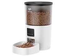 IMIPAW Distributeur Croquettes Chat Automatique 3L - Alimentation Précise, Contrôle Facile Via App, 1-10 Repas par Jour, Convient Aux Chats et Petits Chiens, Blanc