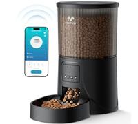 IMIPAW Distributeur Croquettes Chat Automatique, Compatible WiFi 5G et 2.4G, Contrôle App, Jusqu’à 10 Repas par Jour, 4L Mangeoire pour Nourriture Sèche, Idéal pour Les Propriétaires d'animaux