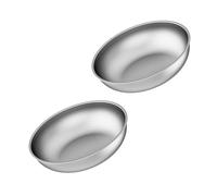 IMIPAW Lot de 2 gamelles pour chat en acier inoxydable - Pour chat ou petit chien - Moustache - Soulage la fatigue - Forme conviviale et facile à nettoyer
