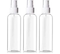 IMIROOTREE Lot de 3 flacons vaporisateurs de 250 ml en plastique transparent rechargeables pour maquillage, cosmétiques, voyage propre