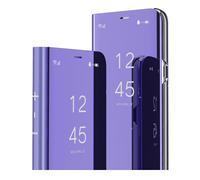 IMIRST Coque à Rabat pour Redmi Note 14 Pro 5G - Housse étui Miroir Smart View Standing Support 360° Protecteur Compatible avec Xiaomi Redmi Note 14 Pro 5G. Flip Mirror: Purple