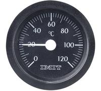 IMIT Thermomètre à capillaire à encastrer 100847 0 à 120 °C Ø 52 mm grand modèle noir