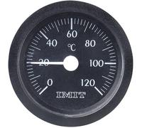 IMIT Thermomètre à capillaire à encastrer 100847 0 à 120 °C Ø 52 mm grand modèle noir