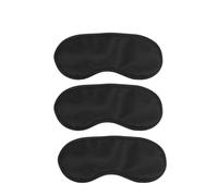Imitated Silk Eye Patch Shading Sleep Mask Lunch Break Travel Relax Eyeshade Cover 2/3/5/10pcs(3pcs black)