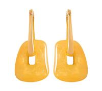 Imitation Ambre Irrégulière Géométrique Goutte Boucles D'oreilles pour Femmes Or Alliage Léger Rétro Déclaration Dangle Bijoux pour Tous Les Jours Partie Porter