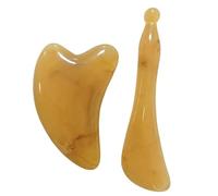Imitation corne Gua Sha Board Meridian Massage Bar Résine Visage Gua Sha Outil pour Massage Visage et Mâchoire Soin de la Peau Cadeau pour Femme et Homme