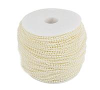 Imitation Pearl Wire Garland | 2.5mm ABS Beads for Wedding/Christmas/Home Decor | 100m Lifelike Pearl String with Mill Shine Technology | DIY Craft Bead Rope (Beige)