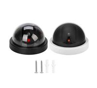 Imitation réaliste d'une caméra de sécurité avec lumière clignotante. Solution visuelle de dissuasion pour les propriétés commerciales pour la sécurité immobilière. Fausse caméra pour les propriétés