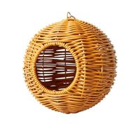 Imitation rotin Bird House | Woven Hummingbird & Small Animal Shelter, Pet Hat for Sugar Glider, Ferret, Canary, Cockatiel, Conure, Ideal Indoor & Outdoor Use