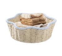 Imitation rotin Bread Baskets,Woven Fruit Basket, Handwoven Decorative Fruit Storage Holder For Living Room Home Nursery Countertop Pantry Dining Table Kitchen Easter Christmas Picnic Wedding