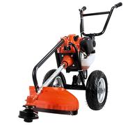 IMJ-Global - Débroussailleuse à couple à roues 2 temps (1,9 CV) tondeuse à essence professionnelle, vitesse de rotation maximale 9500 tr/min, intervalle de coupe du fil 42 cm (poids 13 kg)