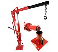 IMJ-Global Gru Gruetta Hydraulique 1T | Pivotante à 360° | Pliable | Levage de Moteur pour Atelier de Camion