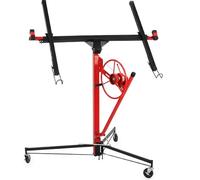 IMJ-Global - Lève-vitre pour cloisons sèches professionnelles à double fermeture, hausse panneaux de plâtre avec hauteur de travail 135 - 335 cm, hauteur de plaques télescopiques avec charge maximale