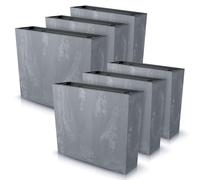 IMJ-Global - Pot de Fleur Interieur Exterieur Beton Effect (58x18x 49,8 cm - 44 litres) Bac Plastique Rectangulaire pour Plante. Pots de Fleurs pour Décorer la Maison ou être Exposé à l'Extérieur