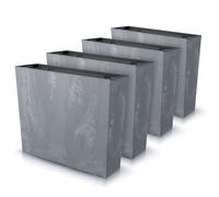 IMJ-Global - Pot de Fleur Interieur Exterieur Beton Effect (58x18x 49,8 cm - 44 litres) Bac Plastique Rectangulaire pour Plante. Pots de Fleurs pour Décorer la Maison ou être Exposé à l'Extérieur