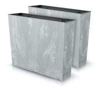 IMJ-Global - Pot de Fleur Interieur Exterieur Beton Effect (58x18x 9,8 cm - 44 litres) Bac Plastique Rectangulaire pour Plante. Pots de Fleurs pour Décorer la Maison ou être Exposé à l'Extérieur