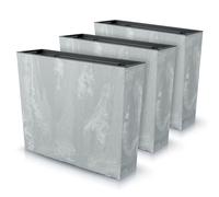 IMJ-Global - Pot de Fleur Interieur Exterieur Beton Effect (58x18x 9,8 cm - 44 litres) Bac Plastique Rectangulaire pour Plante. Pots de Fleurs pour Décorer la Maison ou être Exposé à l'Extérieur