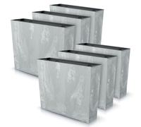 IMJ-Global - Pot de Fleur Interieur Exterieur Beton Effect (58x18x 9,8 cm - 44 litres) Bac Plastique Rectangulaire pour Plante. Pots de Fleurs pour Décorer la Maison ou être Exposé à l'Extérieur