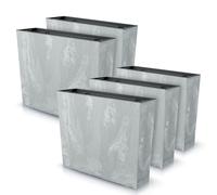 IMJ-Global - Pot de Fleur Interieur Exterieur Beton Effect (58x18x 9,8 cm - 44 litres) Bac Plastique Rectangulaire pour Plante. Pots de Fleurs pour Décorer la Maison ou être Exposé à l'Extérieur