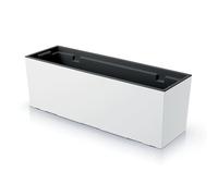 IMJ-Global Pot de fleurs rectangulaire Urbi en plastique 58 x 18 x 19,5 cm pour intérieur extérieur blanc 18 litres design moderne