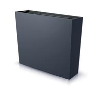 IMJ-Global Vase à fleurs plantes rectangulaire Urbi Case T décoratif en plastique, hauteur 50 cm pour intérieur extérieur 18 x 58 cm rectangulaire noir design moderne 44 litres