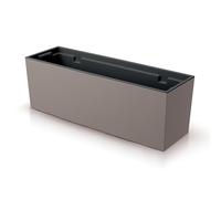 IMJ-Global Vase à Fleurs Plantes Rectangulaire Urbi Maison Décorative en Plastique Haut 20 cm pour Intérieur Extérieur 58 x 18 cm Mocca Design Moderne 18 Litres