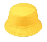 IMJONO Femme Homme Bob Chapeau Unisexe Chapeau Pêcheur Mode Chapeau Protection Sauvage L'extérieur Chapeau de Soleil Pêche Fisherman Bonnet Couleur Unie Anti-UV Solaire Toile Chapeau Voyager?Jaune