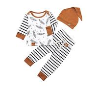 IMJONO Garçon Ensemble, Nouveau Bébé Fille Garçon Nuage Impression et Pantalons Ensemble de vêtements (0-3 Mois, R-F-Blanc)