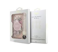 Guess IML Flowers Strap Case with MagSafe for iPhone 17 6.3"" Pink - GUHMP17SHFWBRCESP