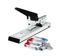 IMLIKE Agrafeuse robuste avec 2000 agrafes : 100 feuilles d'agrafes de bureau haute capacité, grande agrafeuse manuelle en métal pour reliure de papier, comprend 1000 agrafes 23/8 et 23/13 chacune