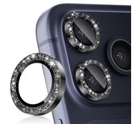 imluckies Protecteur d'Objectif de Caméra pour iPhone 17 Pro/iPhone 17 Pro Max - Verre Trempé AR+AF(Anti-Reflet), Dureté 9H, Protection de l'objectif HD avec Support d'Installation,Noir Étincelant