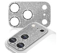 imluckies Protecteur d'Objectif de Caméra pour iPhone 17 Pro Max, Verre Trempé 9H Ultra HD Brillant Protection Écran Caméra Diamant, Anti-Rayures, Installation Facile - Gris Pailleté