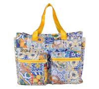 IMMA Borsa Mare QUADRATA Fantasia Giallo MAIOLICHE 22835 Portefeuille-portefeuille, Adultes Unisexe, Multicolore (Multicolore), Taille unique