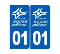 immatriculation 01 Bourg en Bresse - Sticker/autocollant