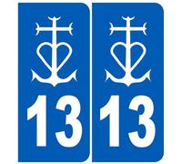 immatriculation 13 La Camargue - Autocollant/Sticker