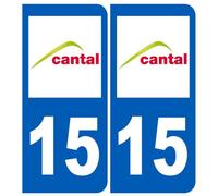 Immatriculation 15 Cantal - Sticker/Autocollant