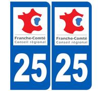 immatriculation 25 Franche Comté - Sticker