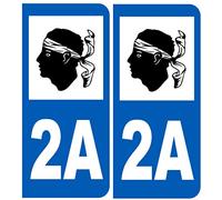 immatriculation 2A (Corse-du-Sud) - Autocollant/Sticker