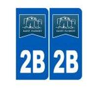 Immatriculation 2b Saint-Florent - Sticker/Autocollant