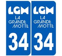 Immatriculation 34 La Grande-Motte - Sticker/Autocollant