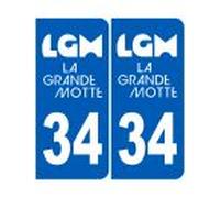 Immatriculation 34 La Grande-Motte - Sticker/Autocollant