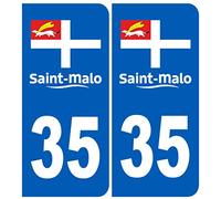 immatriculation 35 Saint Malo - Sticker/autocollant