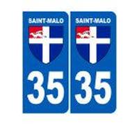 Immatriculation 35 Saint-Malo - Sticker/Autocollant