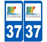 Immatriculation 37 (Indre-Et-Loire) - Sticker/Autocollant