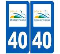 immatriculation 40 Biscarrosse - Sticker/autocollant